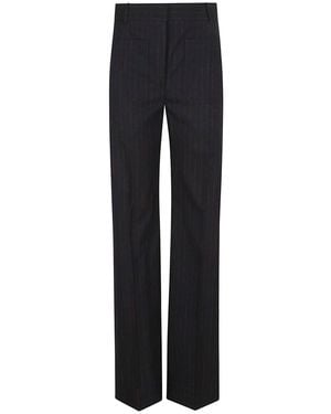 Victoria Beckham Alina Pinstripe Trousers - Blue