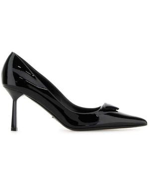 Prada Pointed-Toe Slip-On Court Shoes - Black