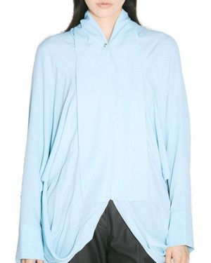 Kiko Kostadinov Coat Tail V-neck Shirt - Blue