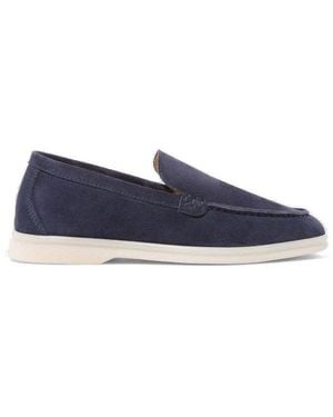 SCAROSSO Ludovico Round-Toe Loafers - Blue