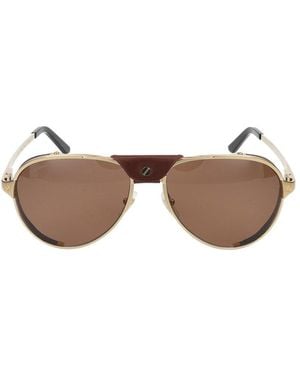 Cartier Aviator Frame Sunglasses - Pink