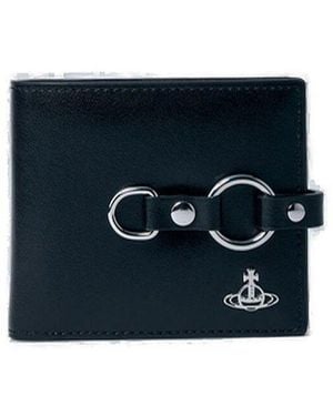 Vivienne Westwood Bondage Logo Plaque Bi-Fold Wallet - Blue