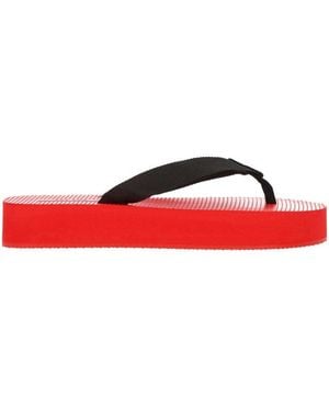 The Row Dune Flatform Sandals - Red