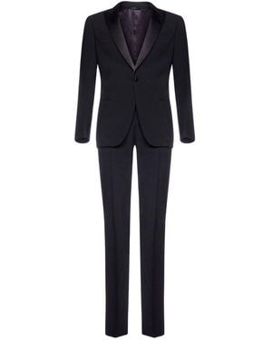 Giorgio Armani Single-Breasted Two-Piece Suit - Blue