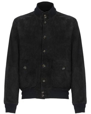 The Jackie Leathers Buttoned Jacket - Black