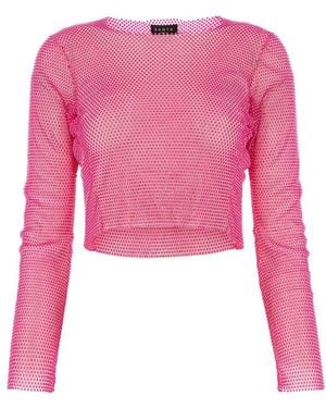Santa Brands Sheer Cropped Top - Pink