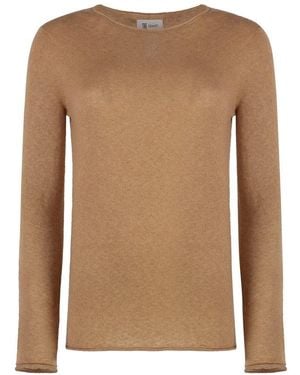THE (Alphabet) Tory Burch Knit Silk Cashmere Blend Sweater - Brown