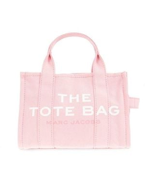 Marc Jacobs Logo Printed Zip-up Small Tote Bag - Pink