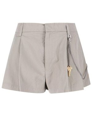 Alexander Wang Chain-Detailed Pleated Shorts - White