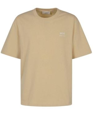 Ami Paris Paris Logo Printed Crewneck T-Shirt - Natural