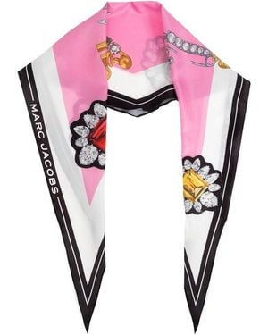 Marc Jacobs Patterned Scarf - Pink