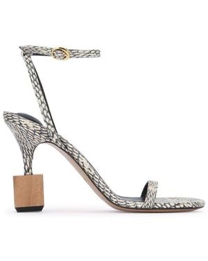 Jacquemus Bisou Heeled Sandals - White