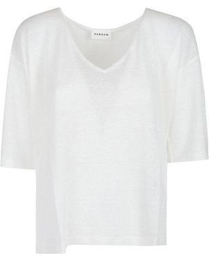 P.A.R.O.S.H. V-Neck Short-Sleeve T-Shirt - White