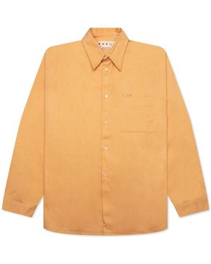 Marni Logo Embroidered Shirt - Orange
