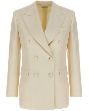 Brioni Double-Breasted Blazer - Natural