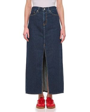 Levi's Ankle Column Denim Skirt - Blue