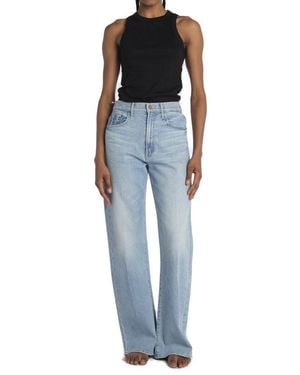 Mother The Lasso Sneak High Rise Jeans - Blue