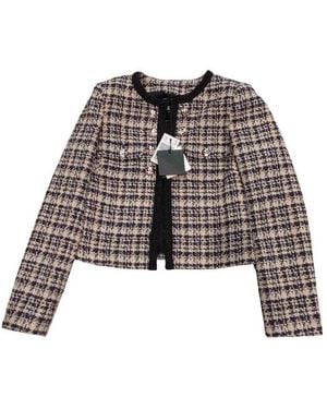 Liu Jo Plaid Boucle Jacket - Black