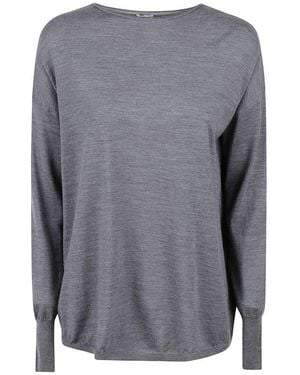 Aspesi Crewneck Fine-Knit Jumper - Grey