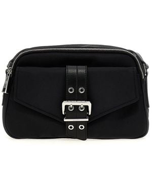 Ganni Bucky Buckle Crossbody Bag - Black