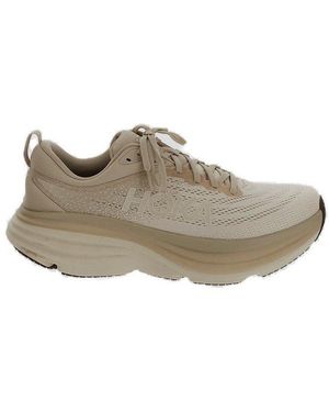 Hoka One One Bondi 8 Lace-Up Sneakers - Brown