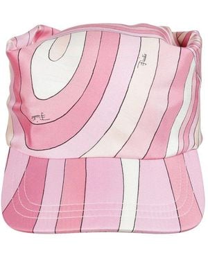 Emilio Pucci Marmo Printed Tie Fastened Hat - Pink
