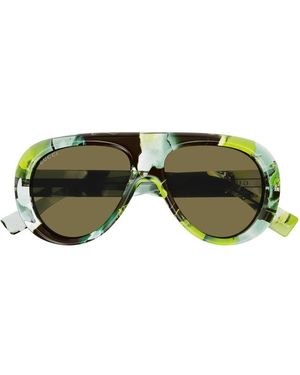 Gucci Pilot-Frame Sunglasses - Green