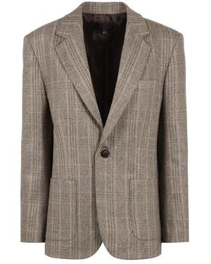 Nili Lotan Diane Plaid Blazer - Brown