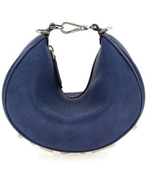 Fendi Graphy Logo Lettering Mini Hobo Bag - Blue