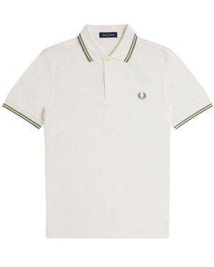 Fred Perry Tipped Collar Polo Shirt - White