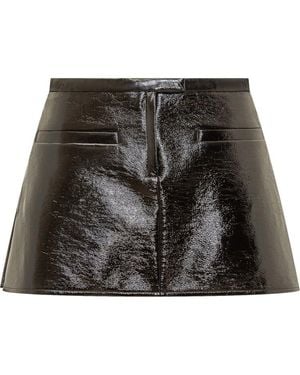 Courreges Mini Skirt With Structured Silhouette - Black