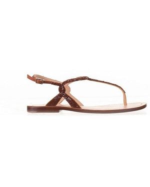 Maliparmi Embellished Flat Sandals - Brown