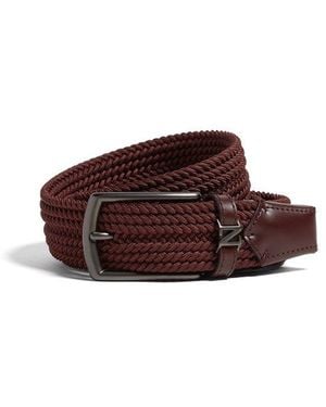 ZEGNA Tobacco Rayon Belt - Brown