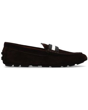 Bally Kansan Stripe Moccasins - Black