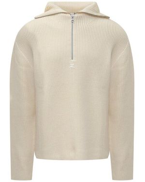 Courreges Jersey With Logo - Natural