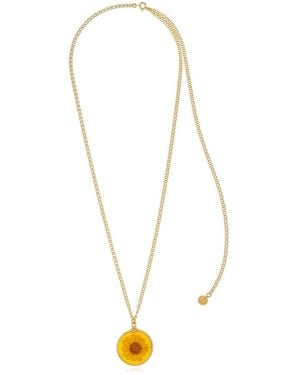 A.P.C. Flower Pendant Necklace - White