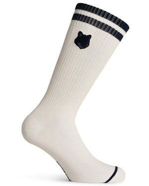 Maison Kitsuné Bold Fox Head Sporty Socks - White