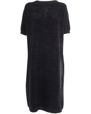 Fabiana Filippi Brilliant Short-Sleeved Boatneck Knitted Dress - Black