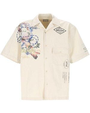 WOOYOUNGMI Graphic Short Sleeve Shirt - Natural