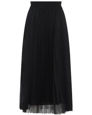 Fabiana Filippi Tulle Pleated Midi Skirt - Black