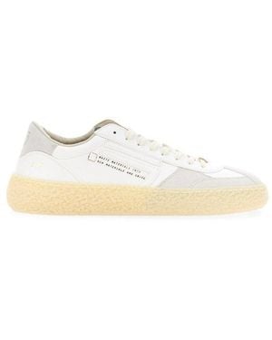 PURAAI Logo Printed Lace-up Trainers - White