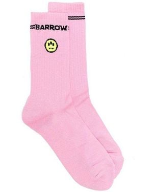 Barrow Smiley Face Socks - Pink