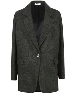 Boglioli Herringbone Blazer Jacket - Black