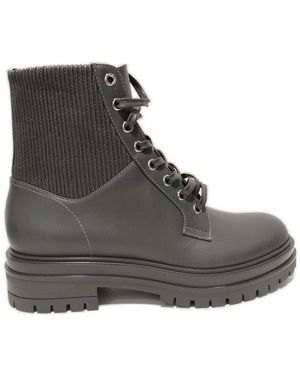 Gianvito Rossi Martis 20 Lace-Up Combat Boots - Black