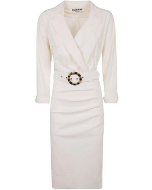 La Petite Robe Di Chiara Boni Belted Dress - White