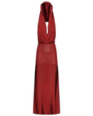 Alaïa Halterneck Open-Back Dress - Red