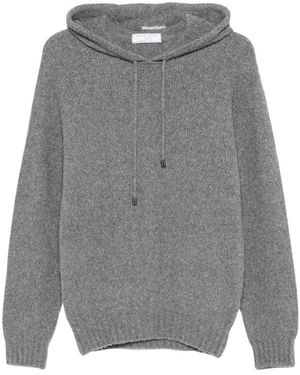 Societe Anonyme Spender Drawstring Knitted Hoodie - Grey