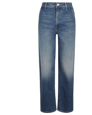 Mother Denim Cropped Flared Jeans - Blue