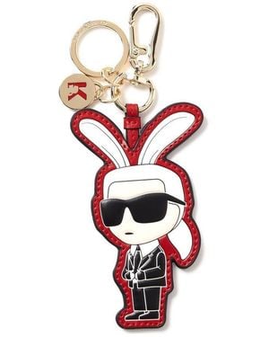 Karl Lagerfeld New Year Rabbit Ikon Charm Keyring - White
