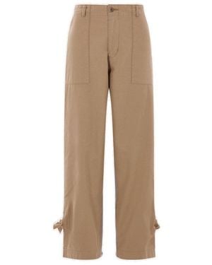 Undercover Panelled Straight Leg Trousers - Natural